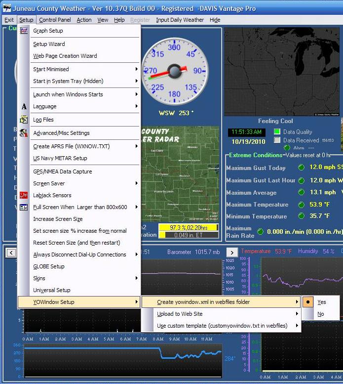 Weather Display internet settings